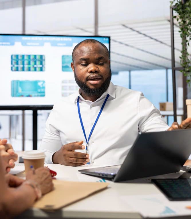 South African investor reading market data